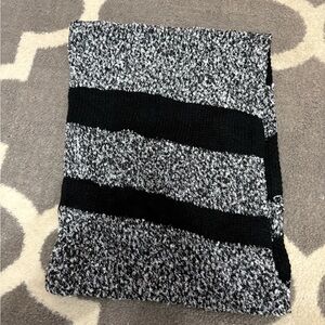 Black, gray & White infinity scarf